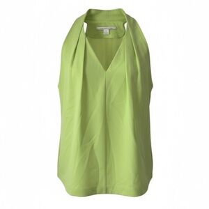 Diane Von Furstenberg Vibrant Green Sleeveless Blouse